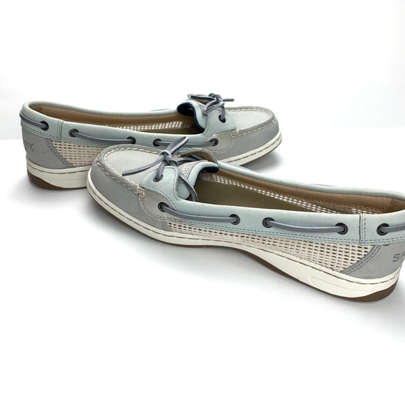 Sperry Angelfish Gray Mesh Topsides Boat Shoes - Picture 9 of 12